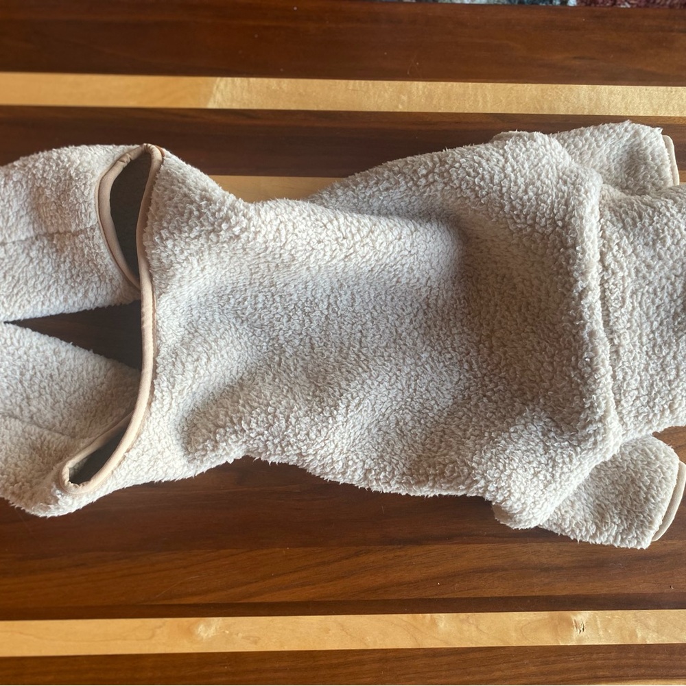 Cozy Cream Dog Fleece Onesie